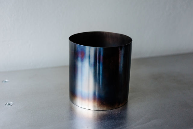 Flower pot LOTO Burned Blue Iron