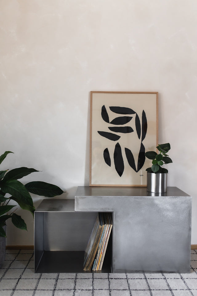 Stainless steel sideboard minimal design storage space interior