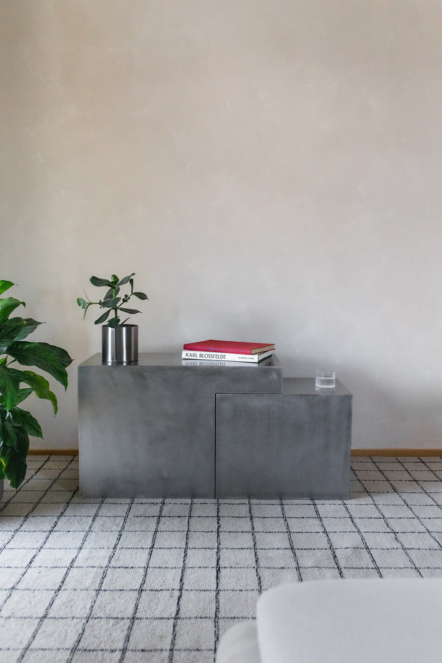 Interior stainless steel sideboard brushed industrial form & eisen