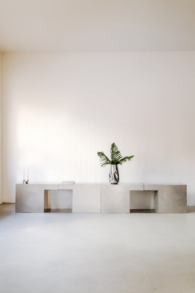 Modular Spatial stainless steel sideboard sonar system form & eisen