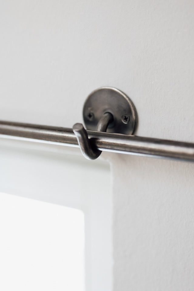 Vorhangstange aus metall| Schwarzer Gardinenstangenhalter| 20 mm Gardinenstange| skandinavische Fensterdekoration| TULO