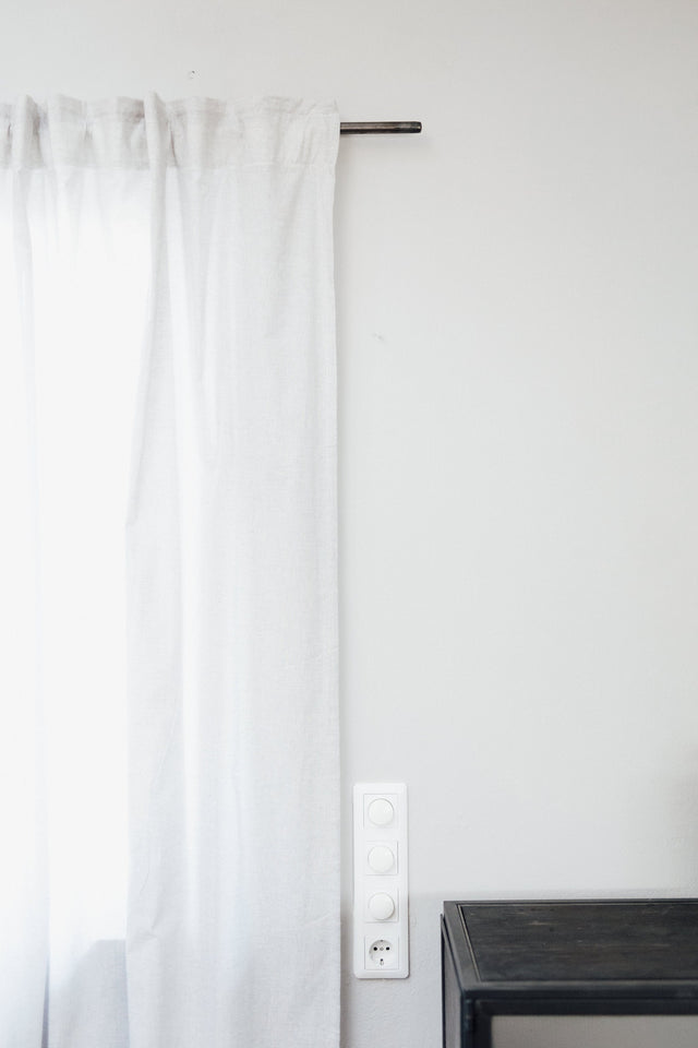 Vorhangstange aus metall| Schwarzer Gardinenstangenhalter| 20 mm Gardinenstange| skandinavische Fensterdekoration| TULO